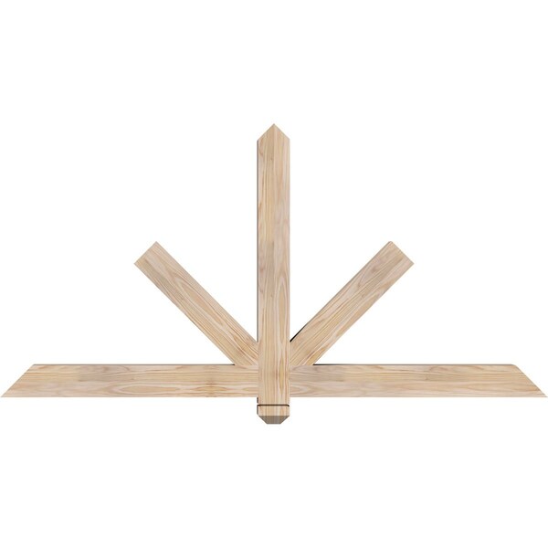 Ekena Millwork Kennewick Smooth Timber Gable Bracket, Douglas Fir, 60"W x 30"H x 3 1/2"D x 3 1/2"F, 12/12 Pitch GBW060X30X0404KEN00SDF - main